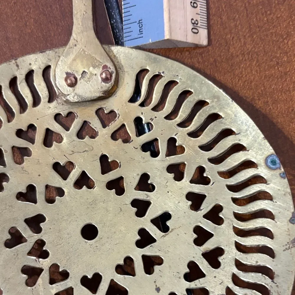 Artisan Brass Skimmer with Decorative Cutouts